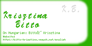 krisztina bitto business card